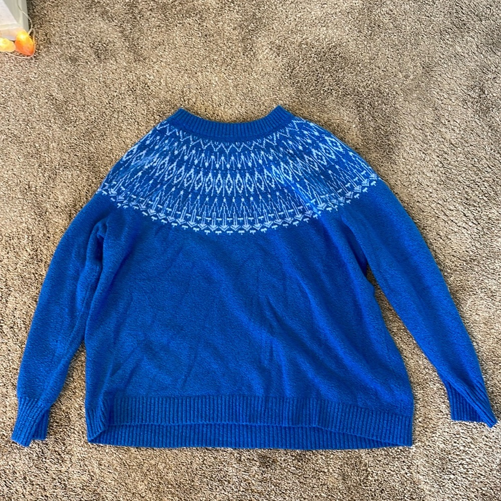 Blue winter sweater